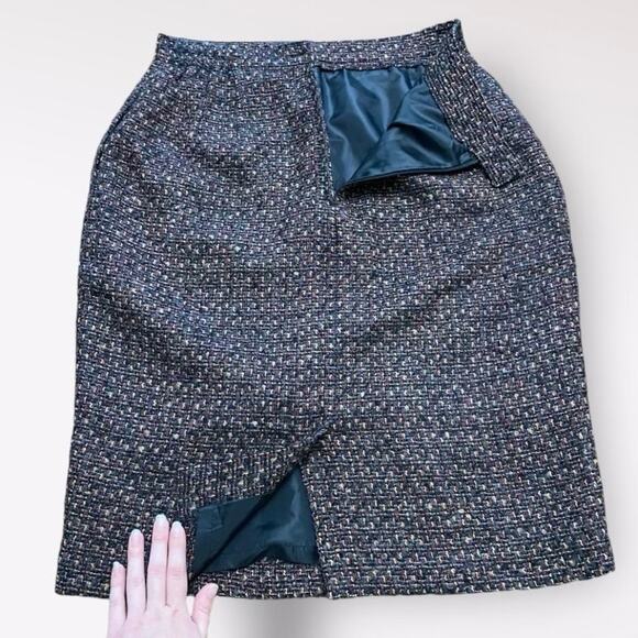 Bleyle Vintage Mohair Wool Tweed Mini Skirt Size 10 Petite Multicolor Fall Boho - Picture 7 of 10